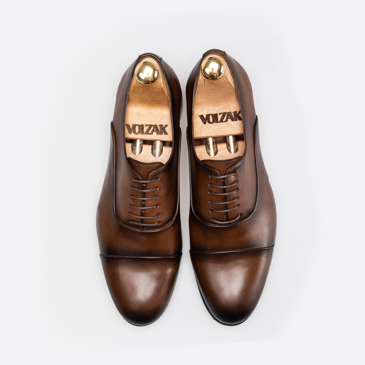 Volzak 5344 chaussure en cuir Marron Vintage