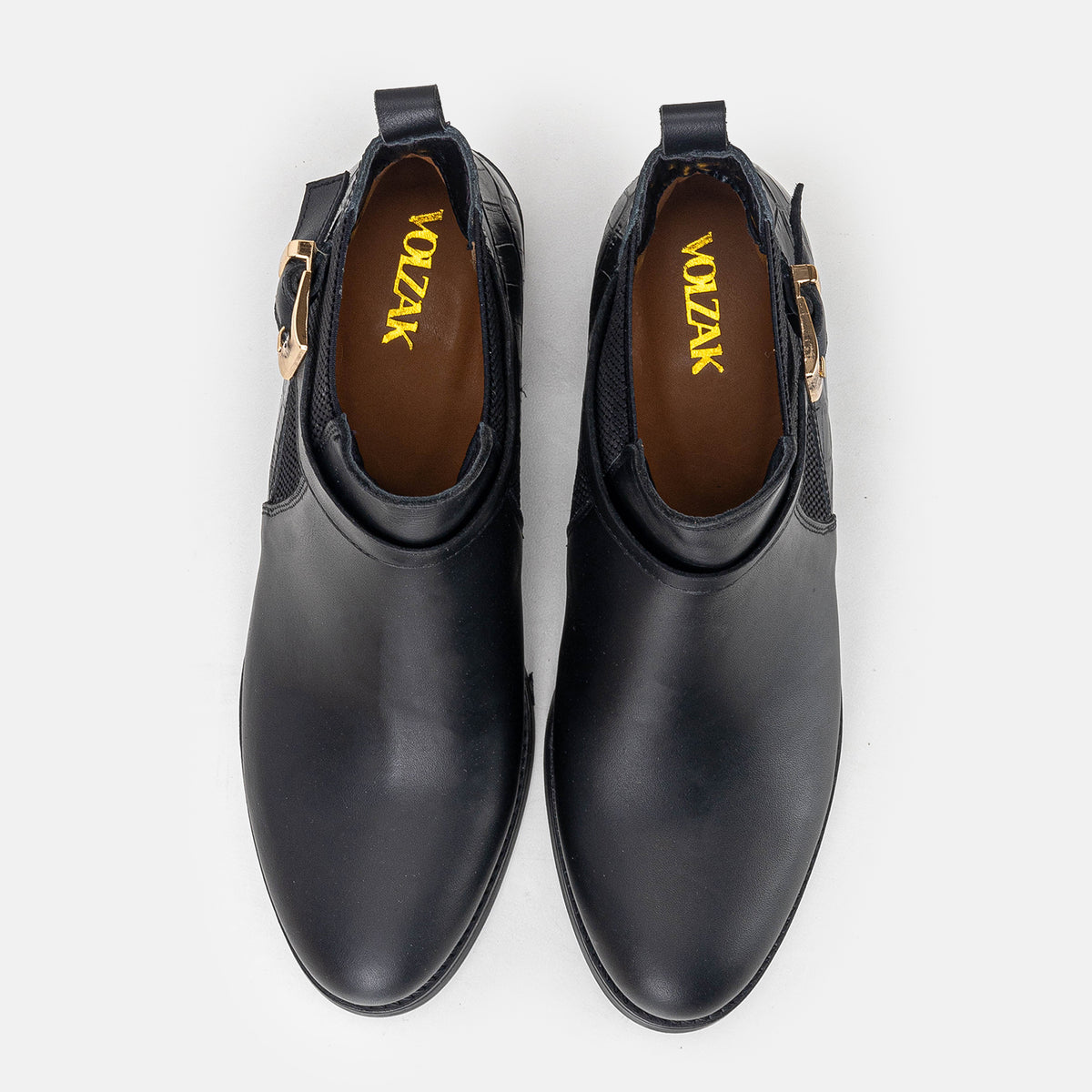 Volzak 3035 Black Leather Ankle Boot