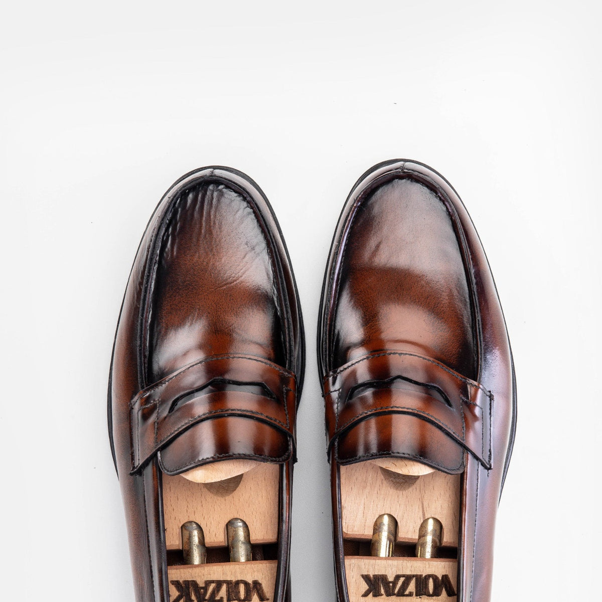 Volzak 5157 vintage brown removable leather loafer