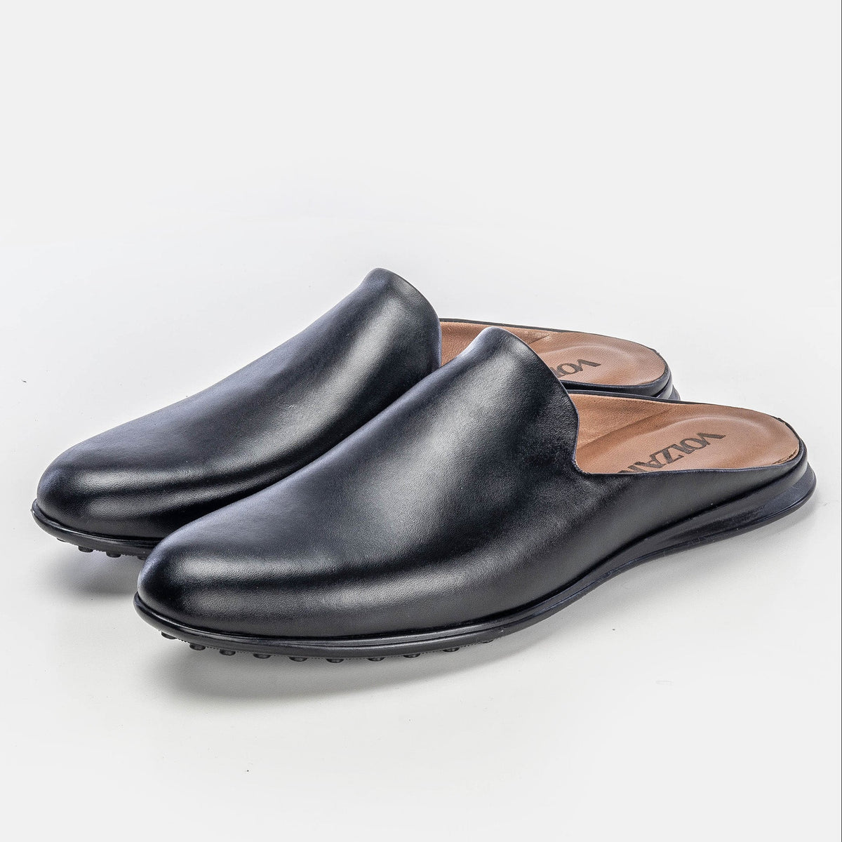 Volzak 5174 Mule en cuir noir