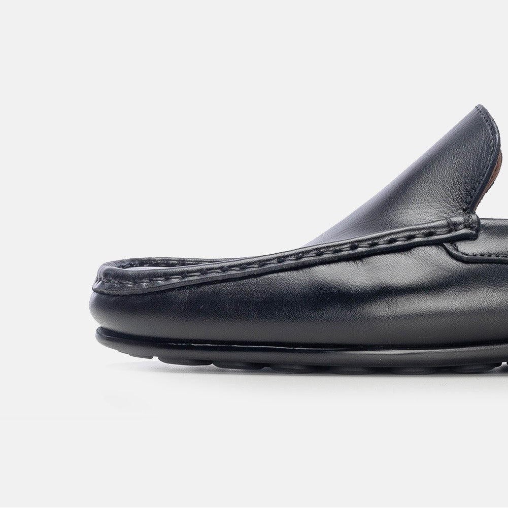 Volzak 5171 Mule en cuir noir