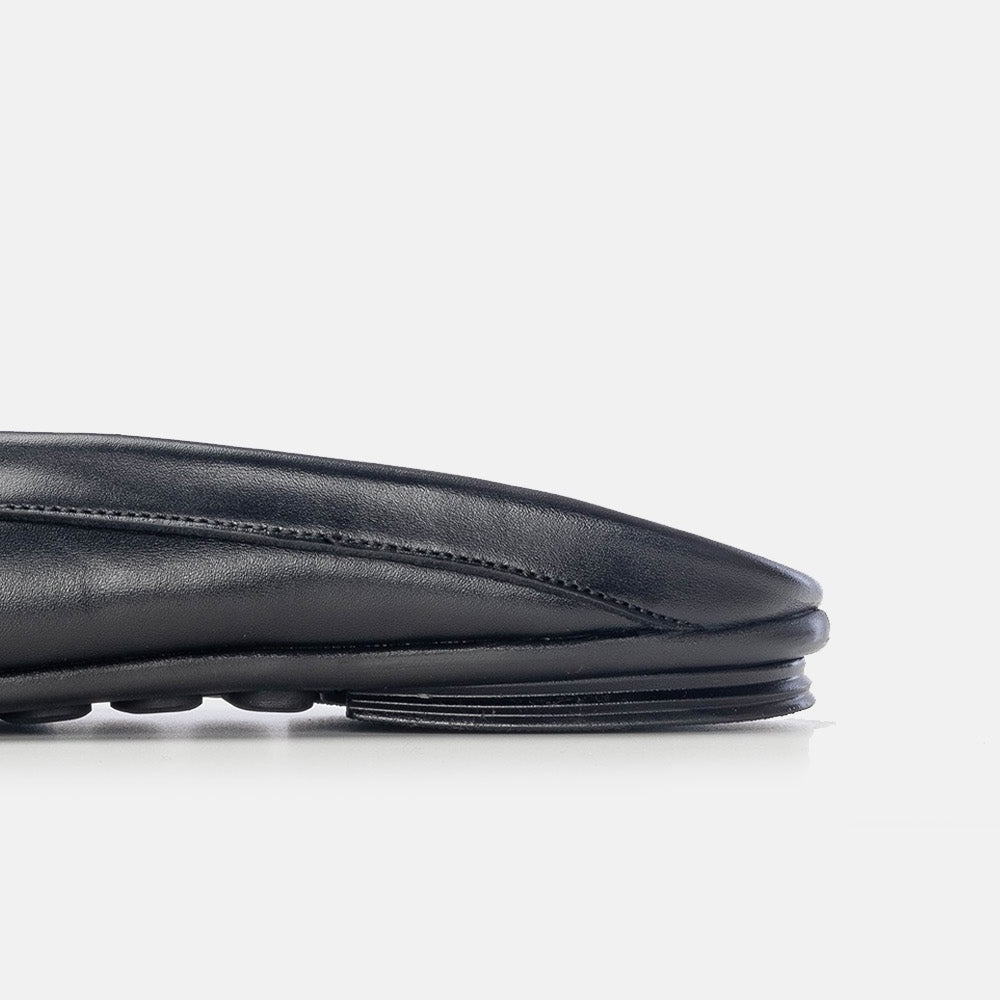 Volzak 5171 Mule en cuir noir