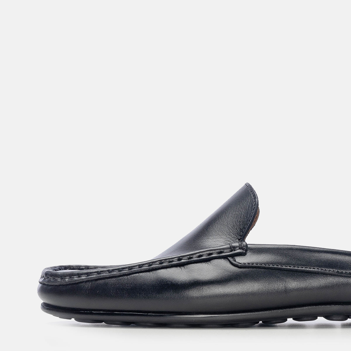 Volzak 5171 Mule en cuir noir