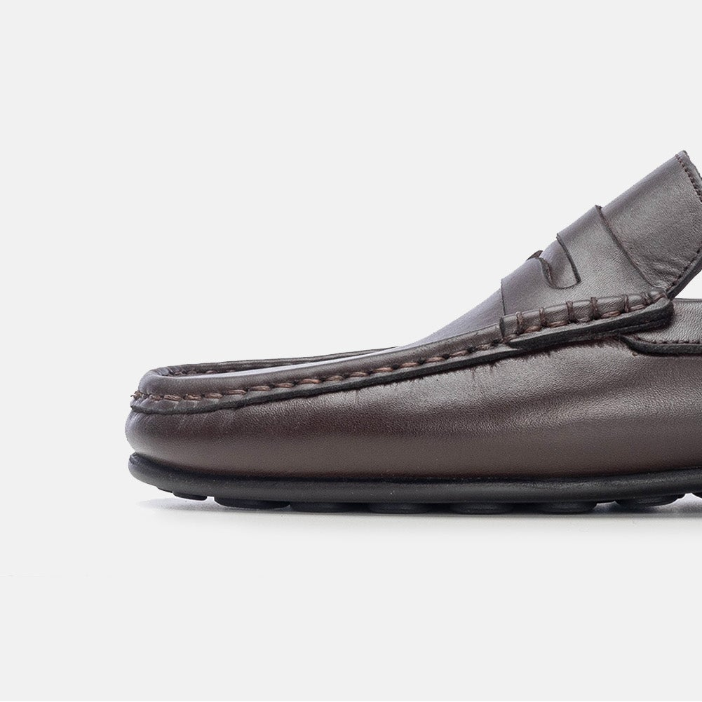 Volzak 5175 Brown Leather Mule