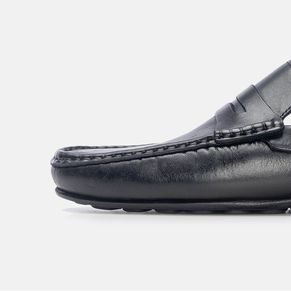 Volzak 5175 Black Leather Mule