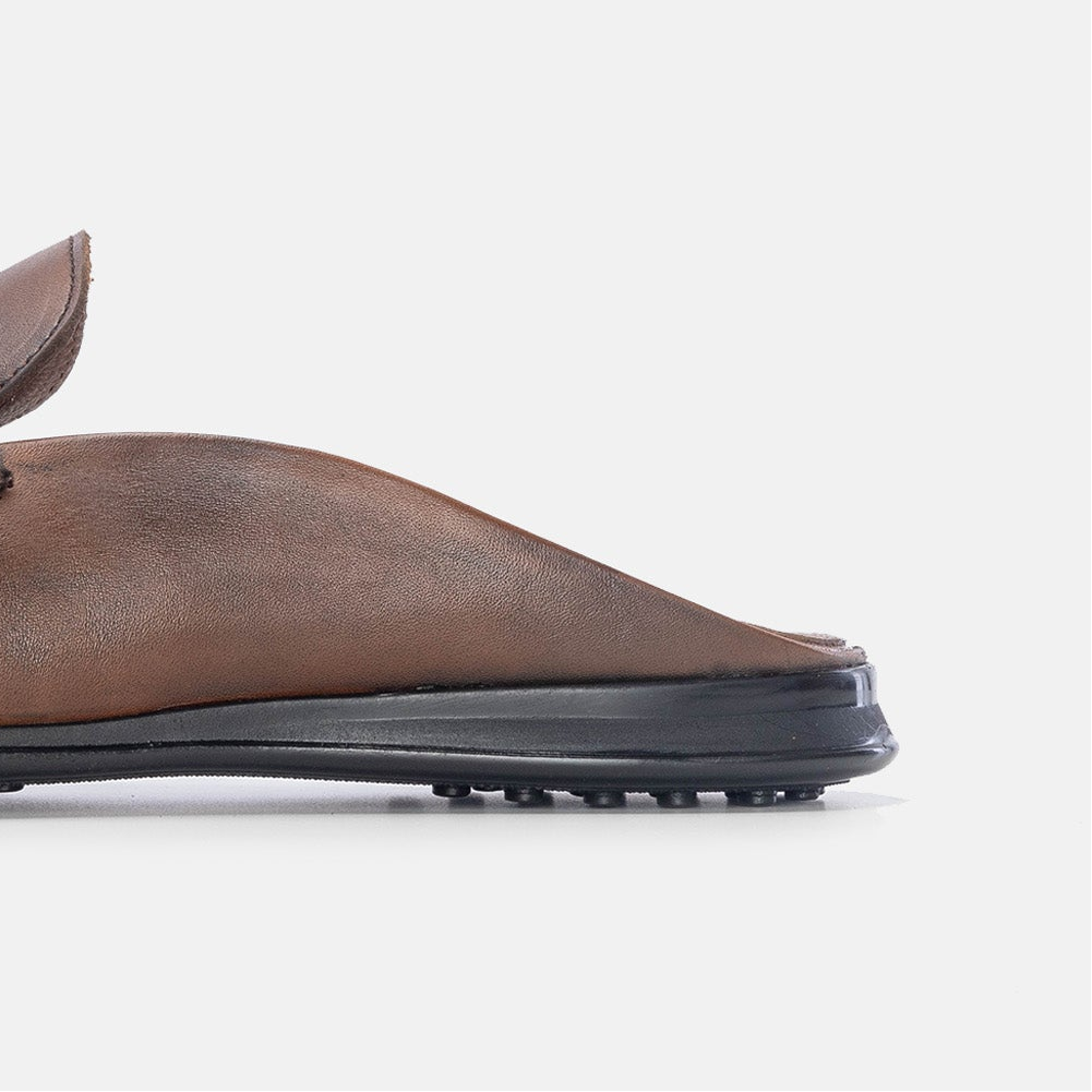 Volzak 5172 Vintage Brown Leather Mule