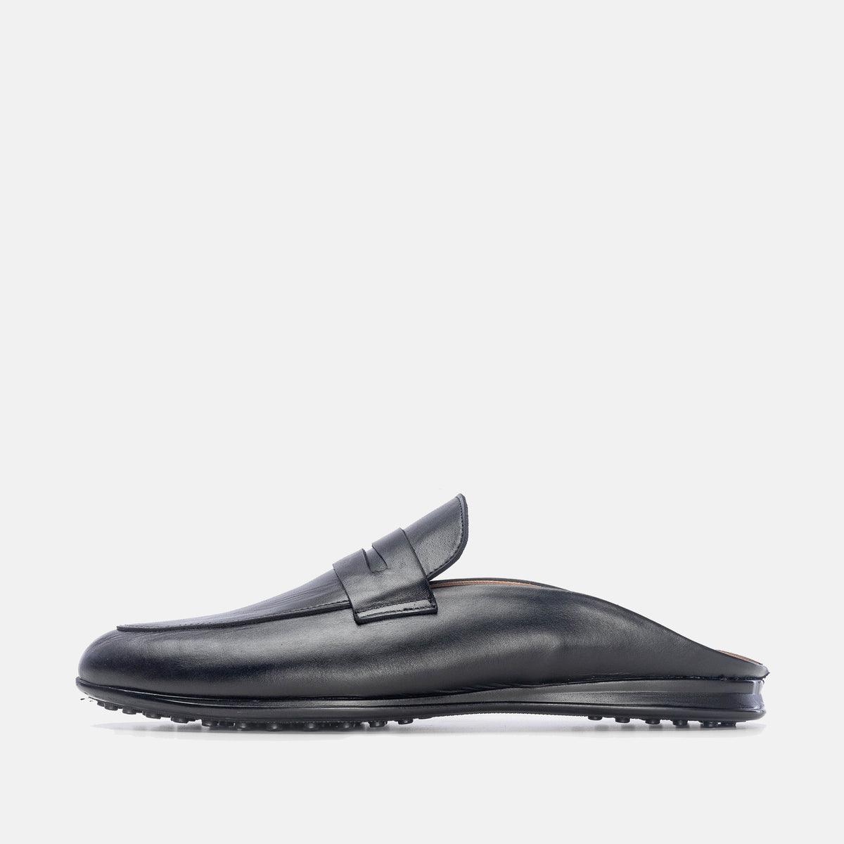 Volzak 5172 Mule en cuir noir