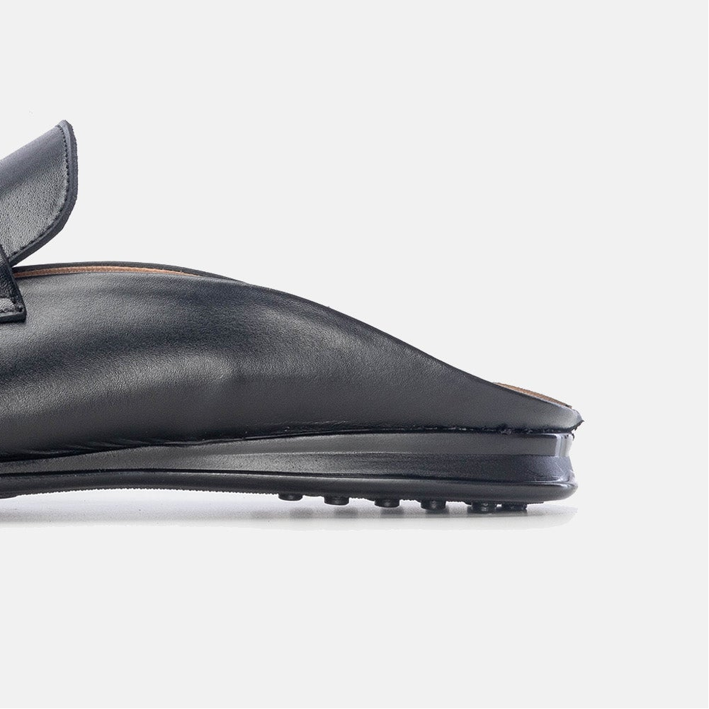 Volzak 5172 Black Leather Mule