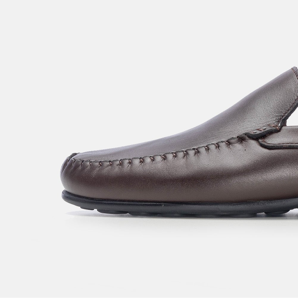 Volzak 5176 Mule en cuir marron