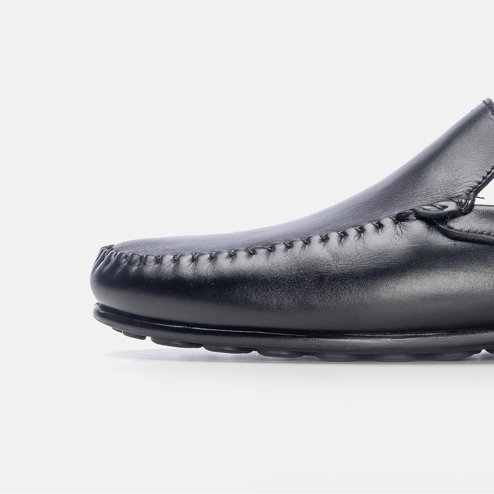 Volzak 5176 Mule en cuir noir