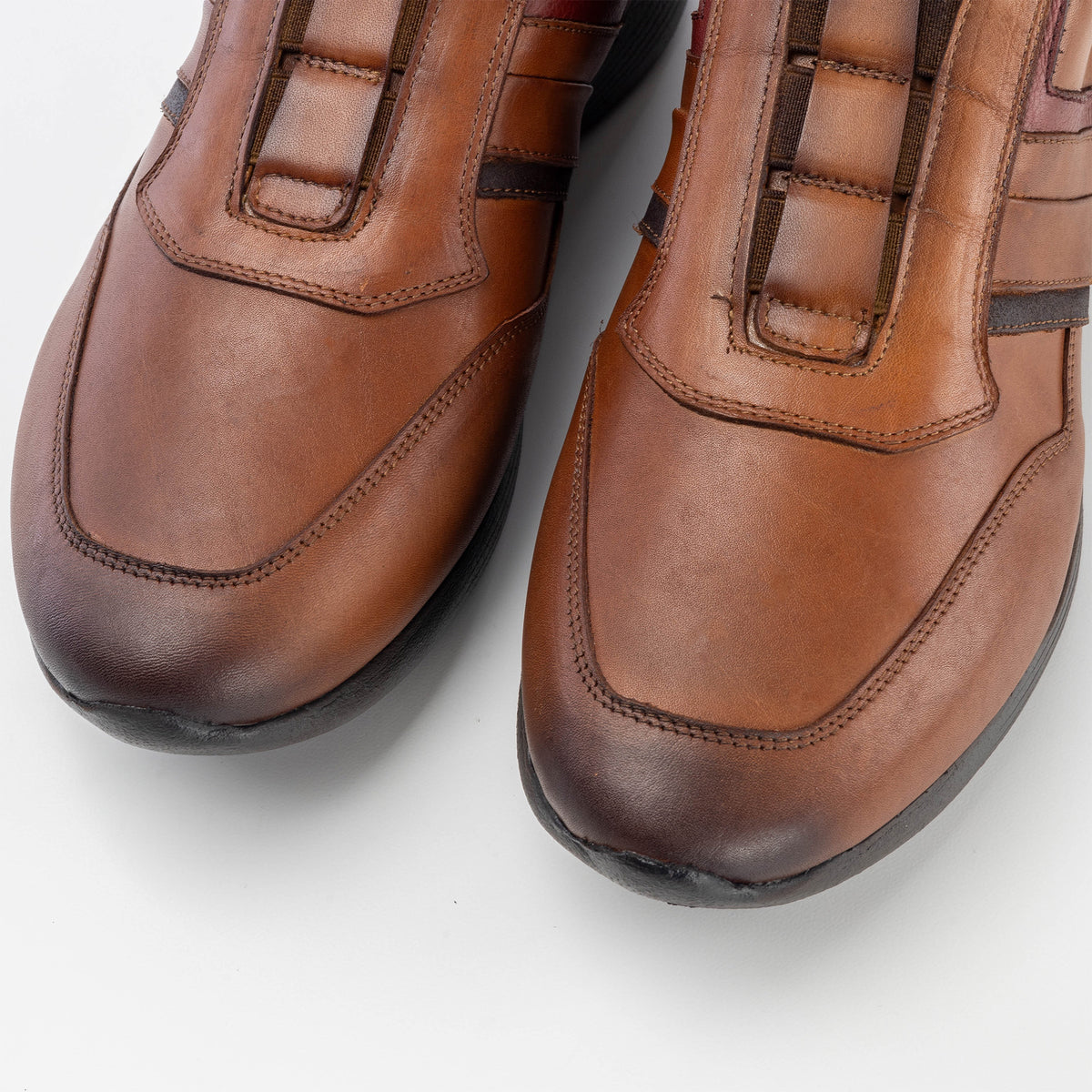 Volzak 586 Espadrille en cuir camel