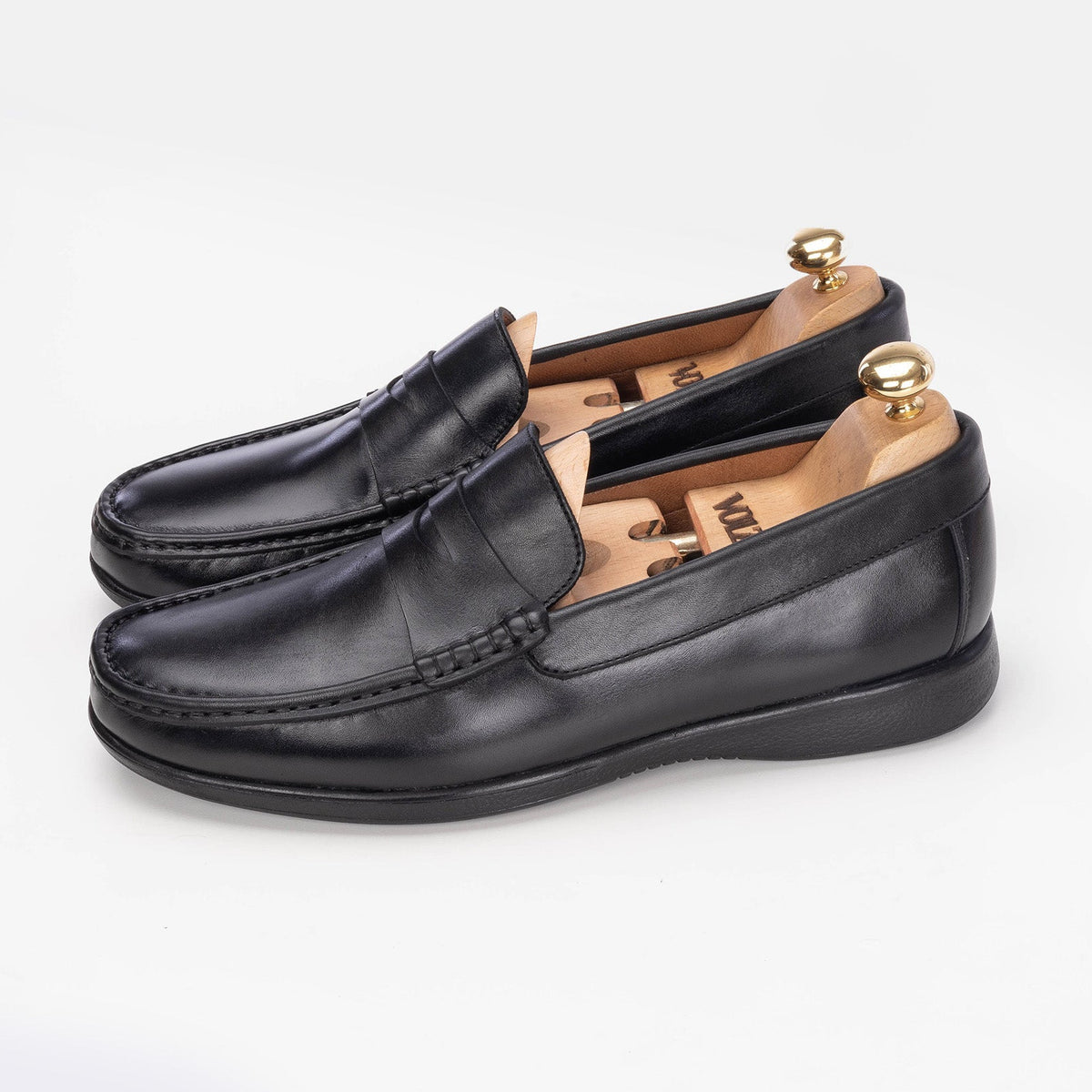 Volzak 5205 Black Leather Moccasin