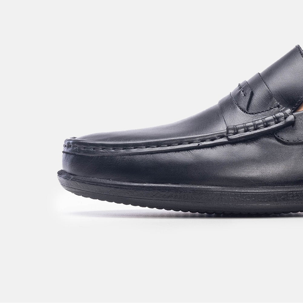 Volzak 5213 Black Leather Moccasin