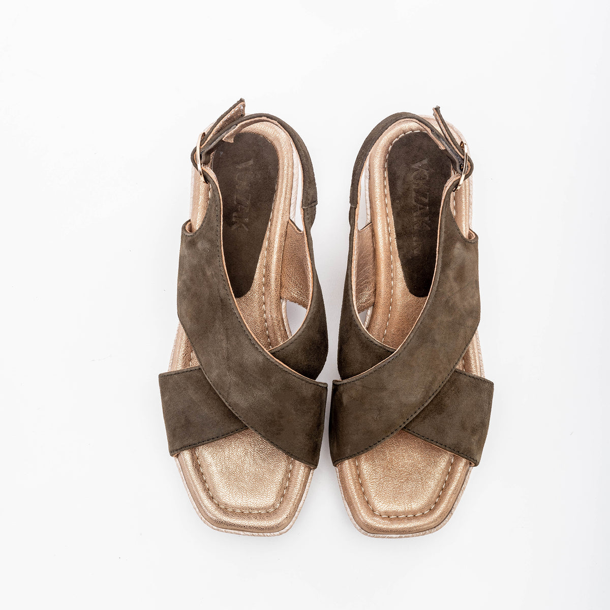 '''968 Green Suede Sandal