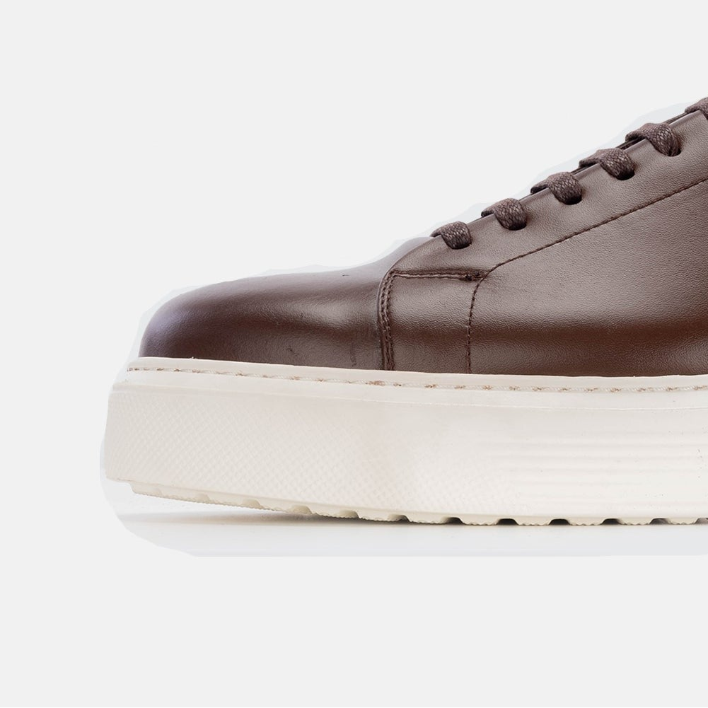 Volzak 5214 brown leather sneakers
