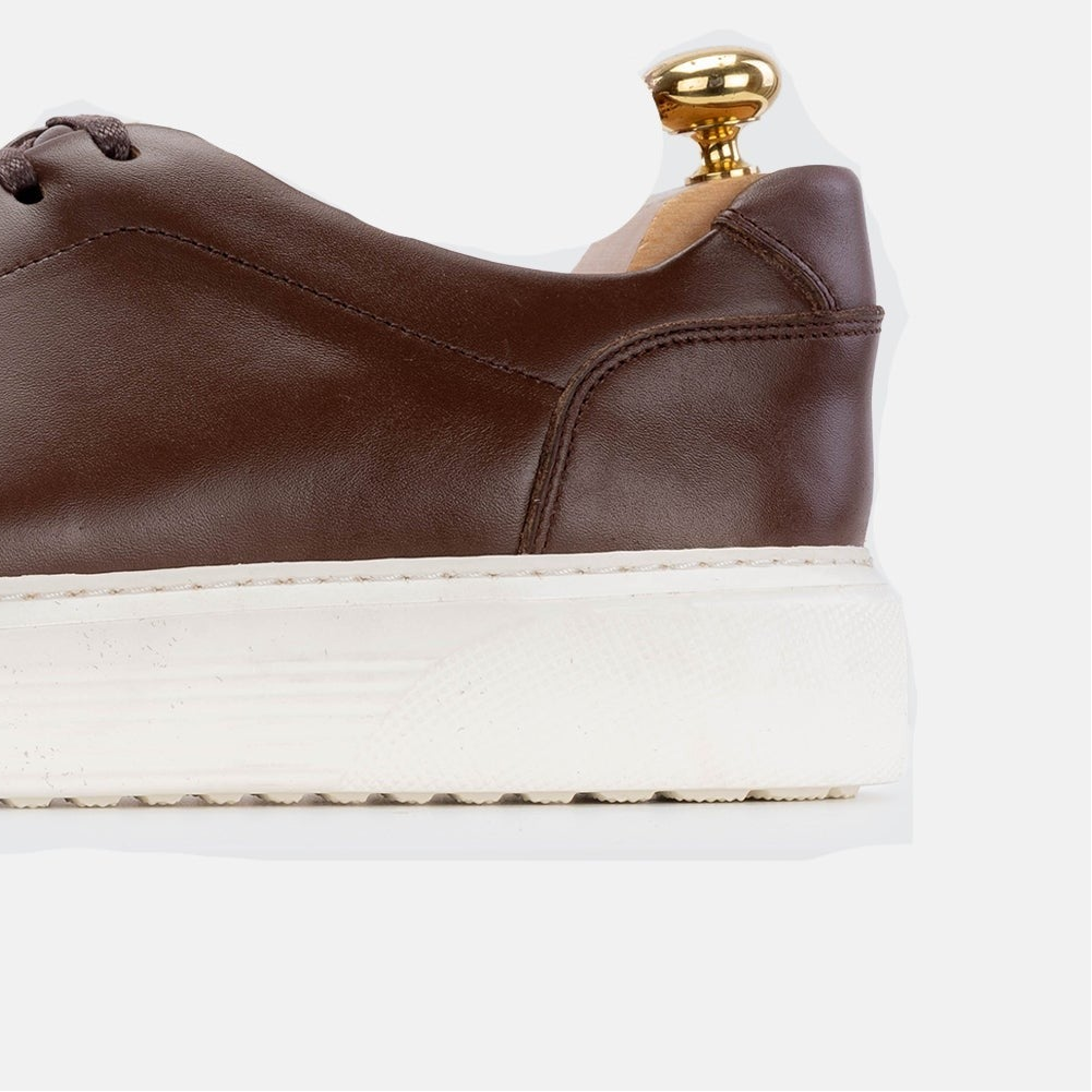 Volzak 5214 brown leather sneakers