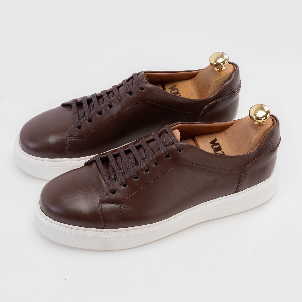 Volzak 5214 brown leather sneakers