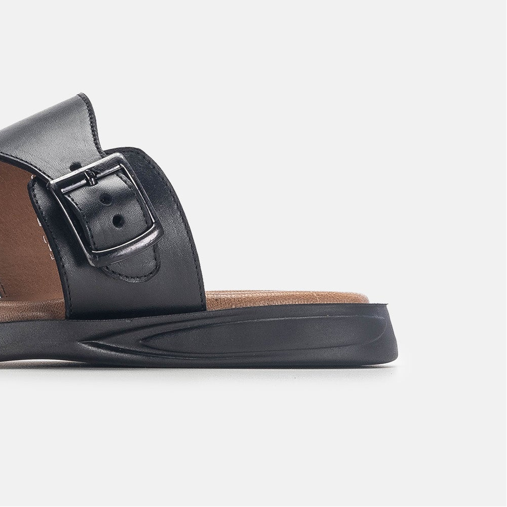 Volzak 5135 S Black Leather Sandal