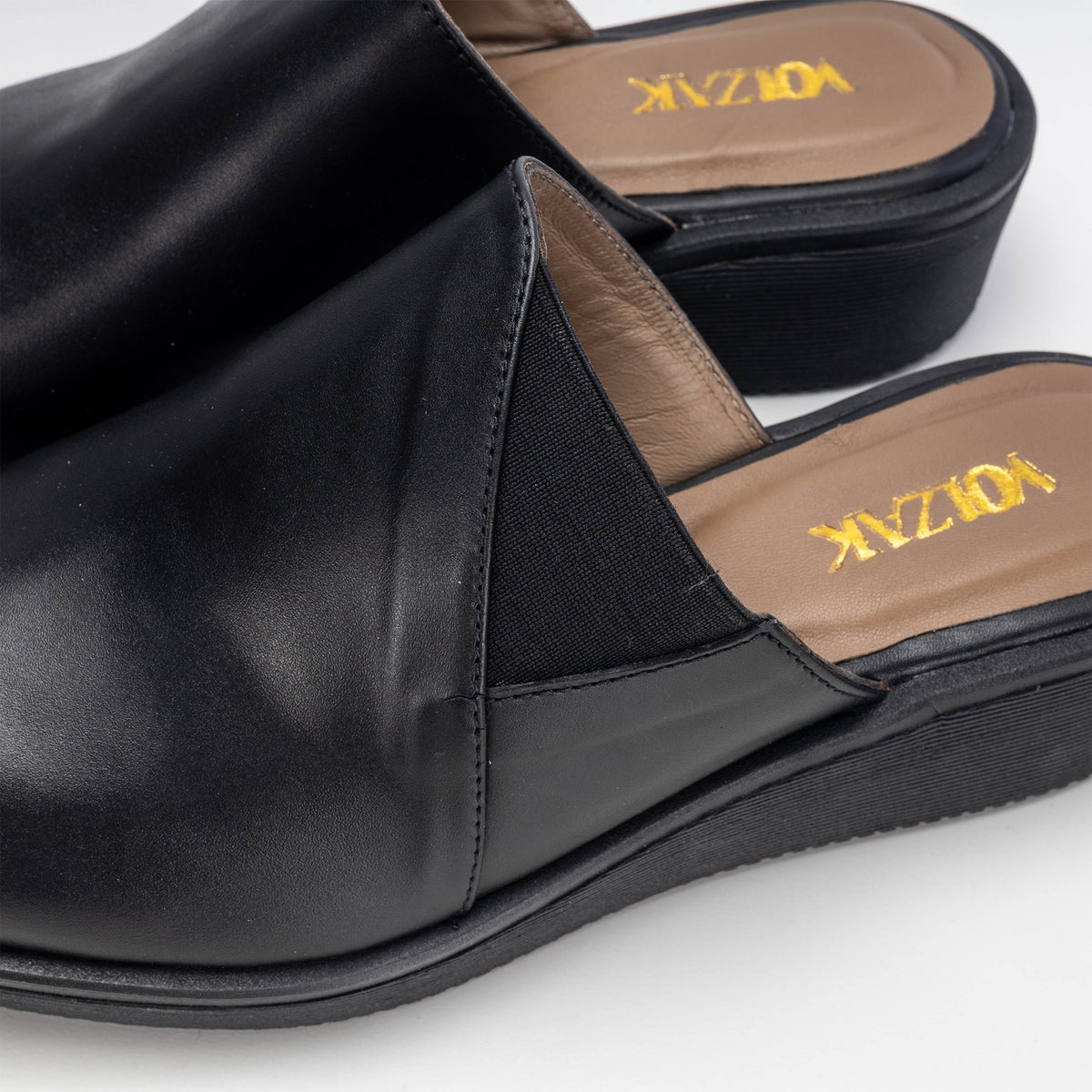 Volzak 051 Black Leather Clog