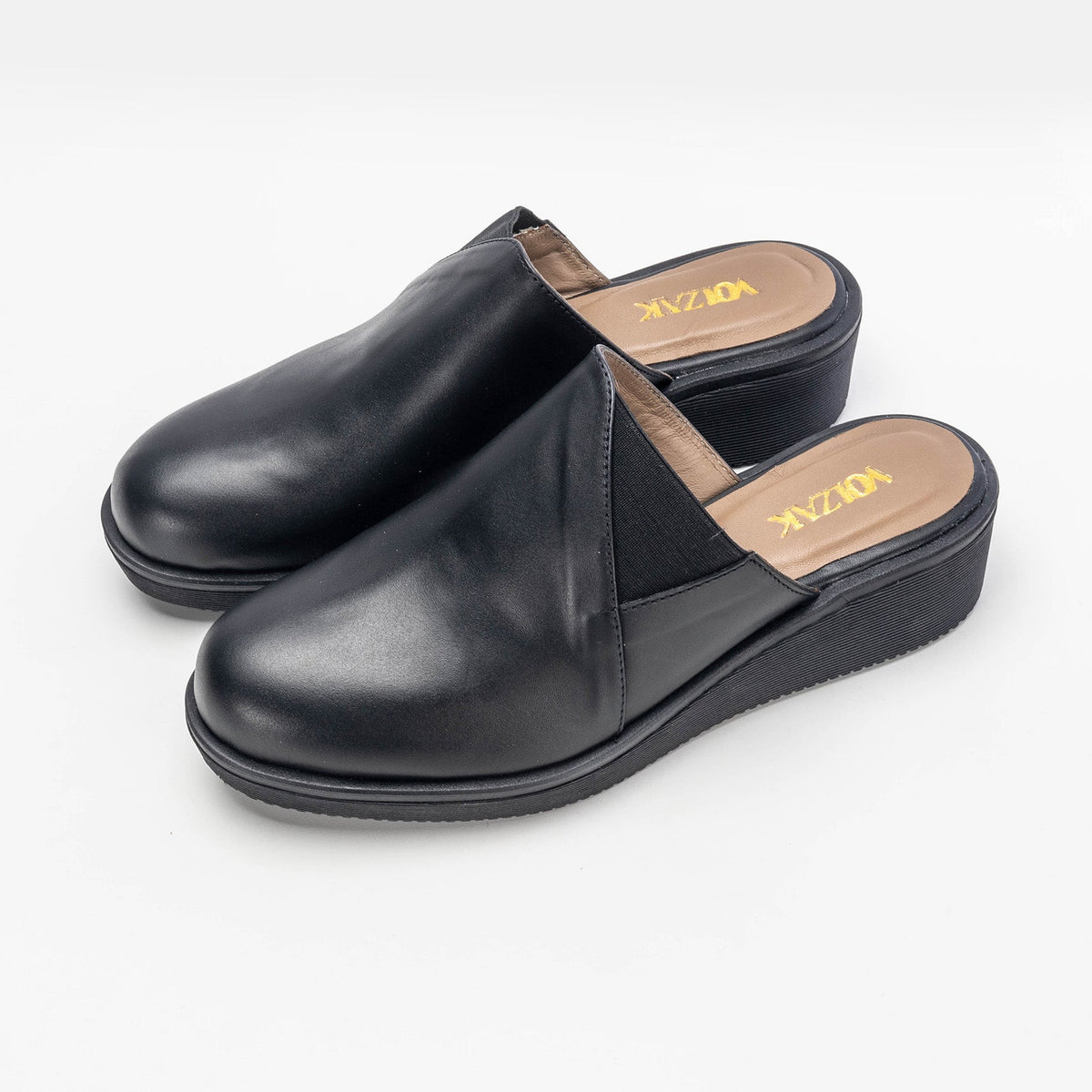 Volzak 051 Black Leather Clog