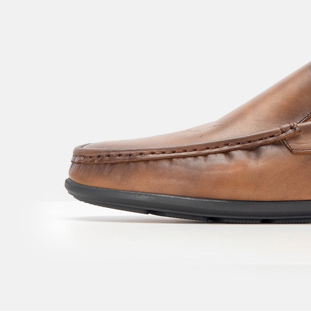 Volzak 5224 Vintage Brown Leather Moccasin