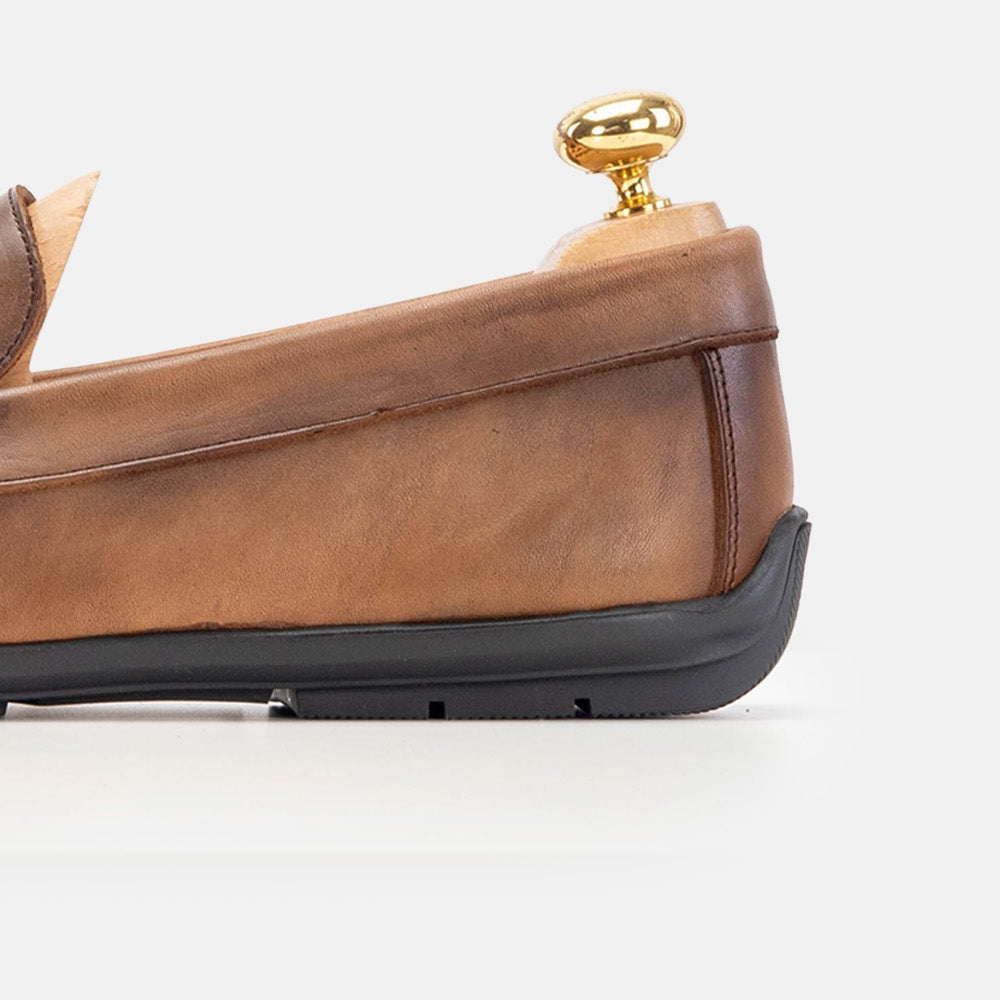 Volzak 5224 Vintage Brown Leather Moccasin