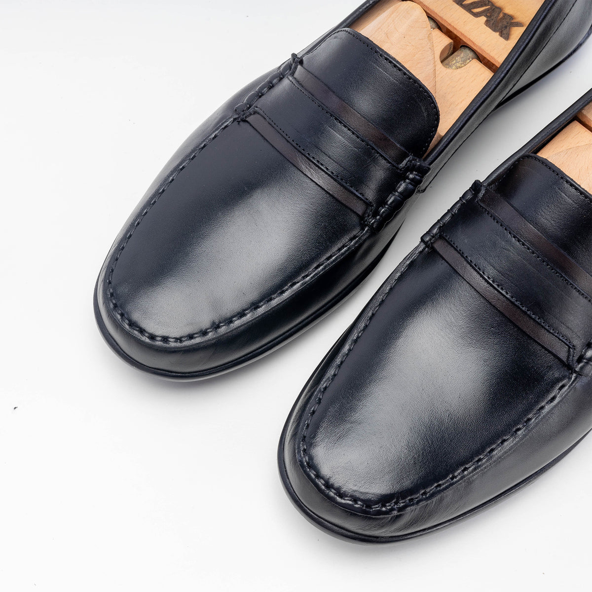 Volzak 5223 Mocassin en cuir noir