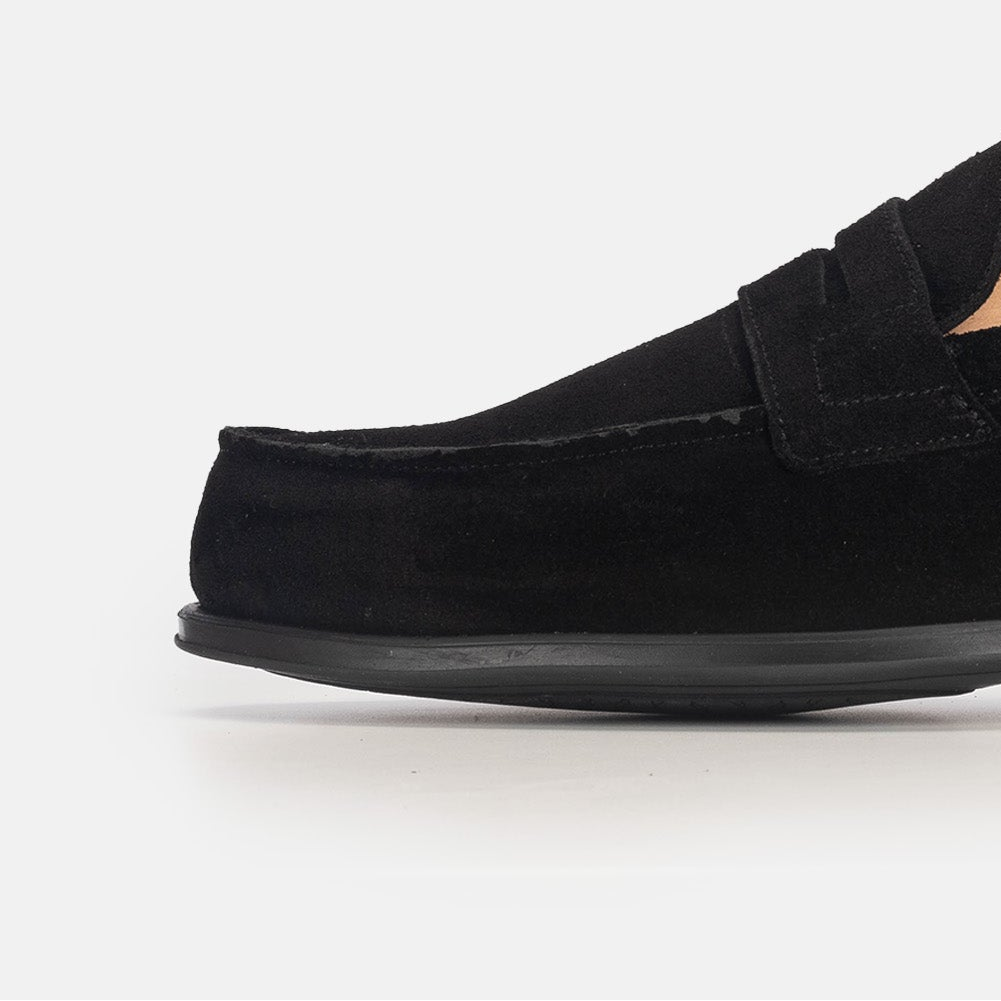 Volzak 5157 black suede loafer