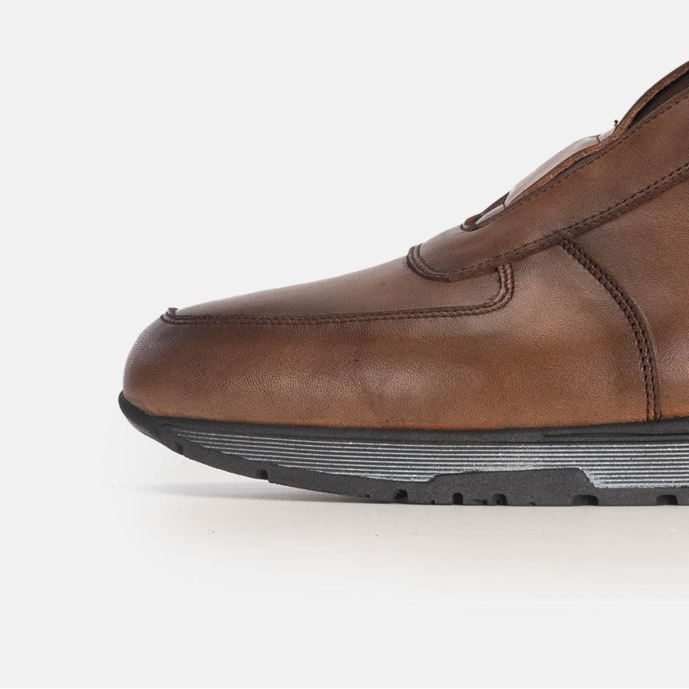 Volzak 5227 Vintage Brown Leather Sneakers