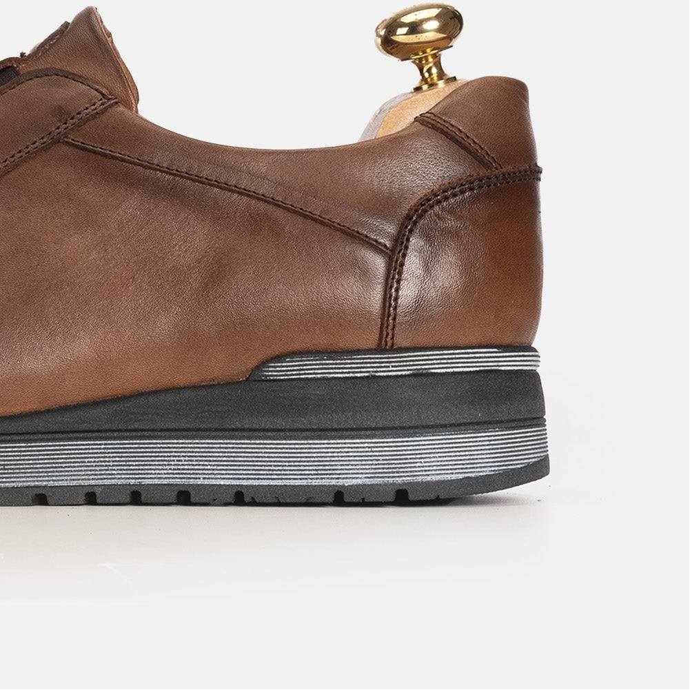 Volzak 5227 Vintage Brown Leather Sneakers