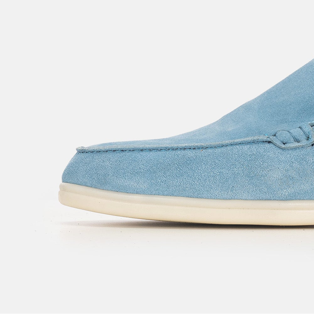 Volzak 3061 Mocassin en daim Bleu Ciel