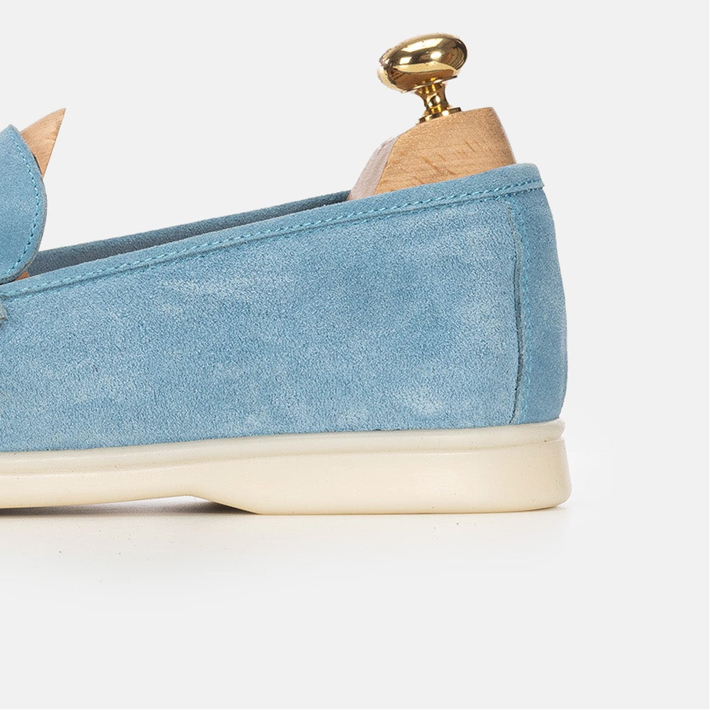 Volzak 3061 Mocassin en daim Bleu Ciel