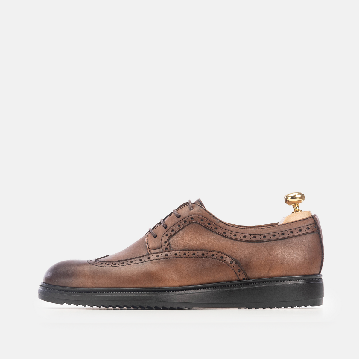 Volzak 5235 chaussure en cuir marron vintage