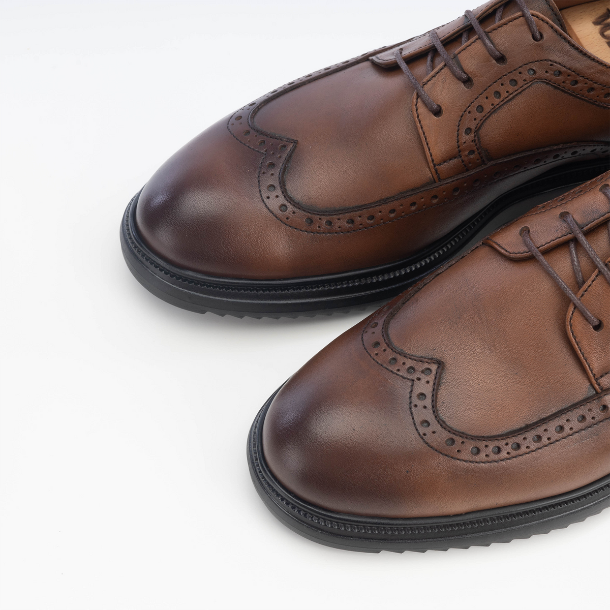 Volzak 5235 chaussure en cuir marron vintage