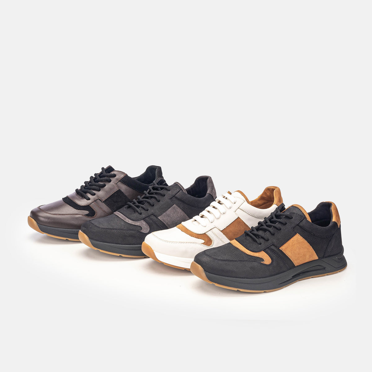 Volzak 3038 Basket en nubuck Noir Gris