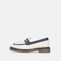 Volzak 422 Beige Blue Leather Shoe