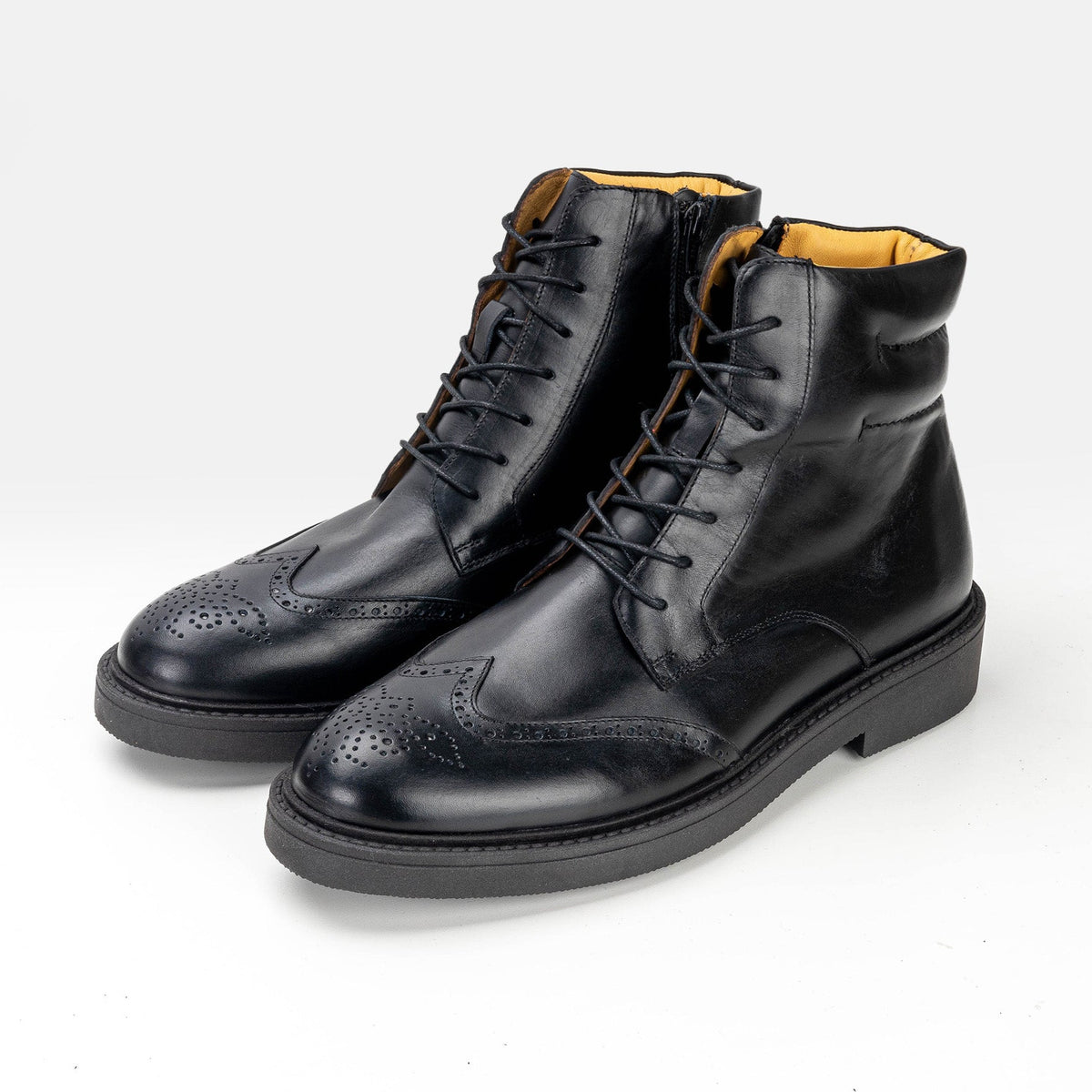Volzak 1809 Black Leather Ankle Boot