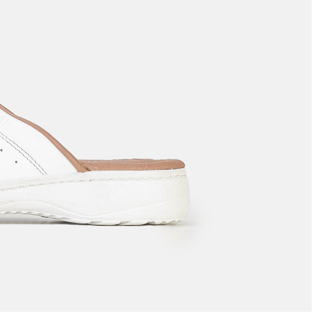 Volzak 015 Sabot Medical en cuir Blanc