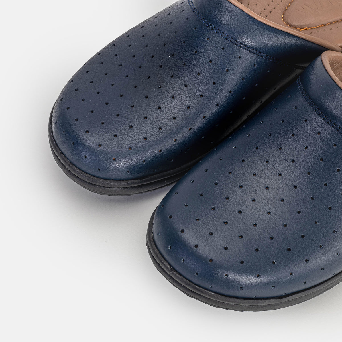 Volzak 015 Sabot médical en cuir bleu