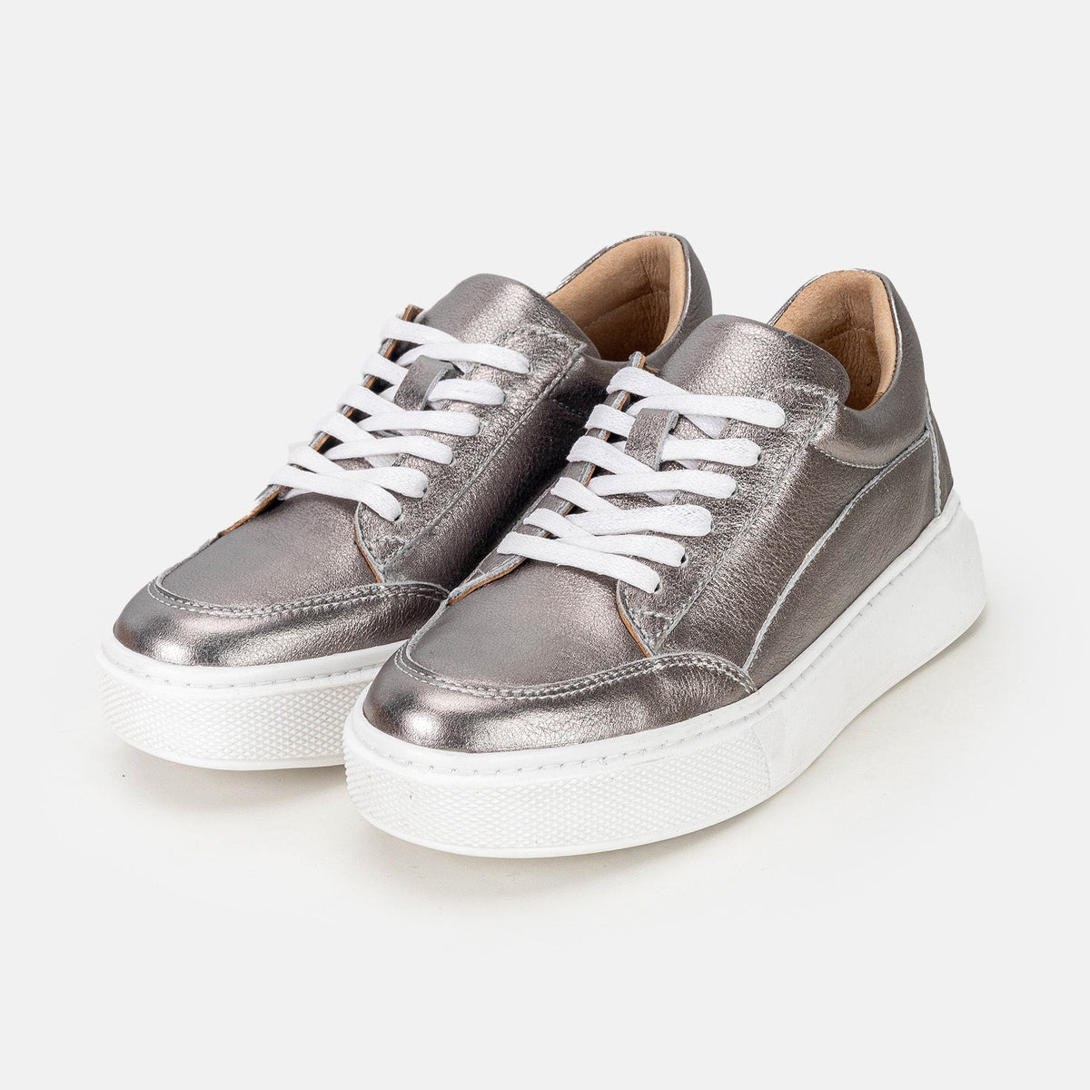 Volzak 2037 Basket en cuir Platinium
