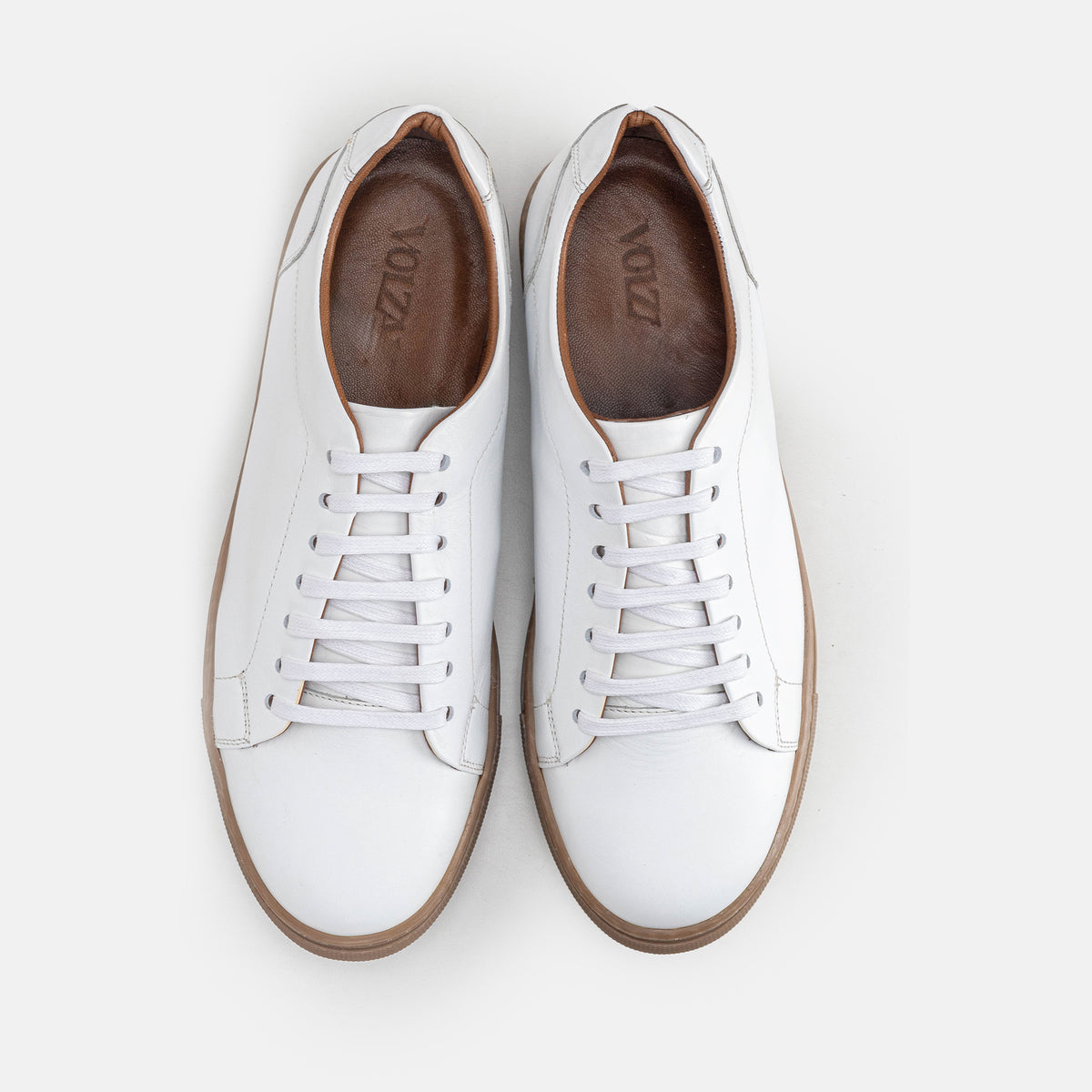 Volzak 5150 White Leather Sneakers