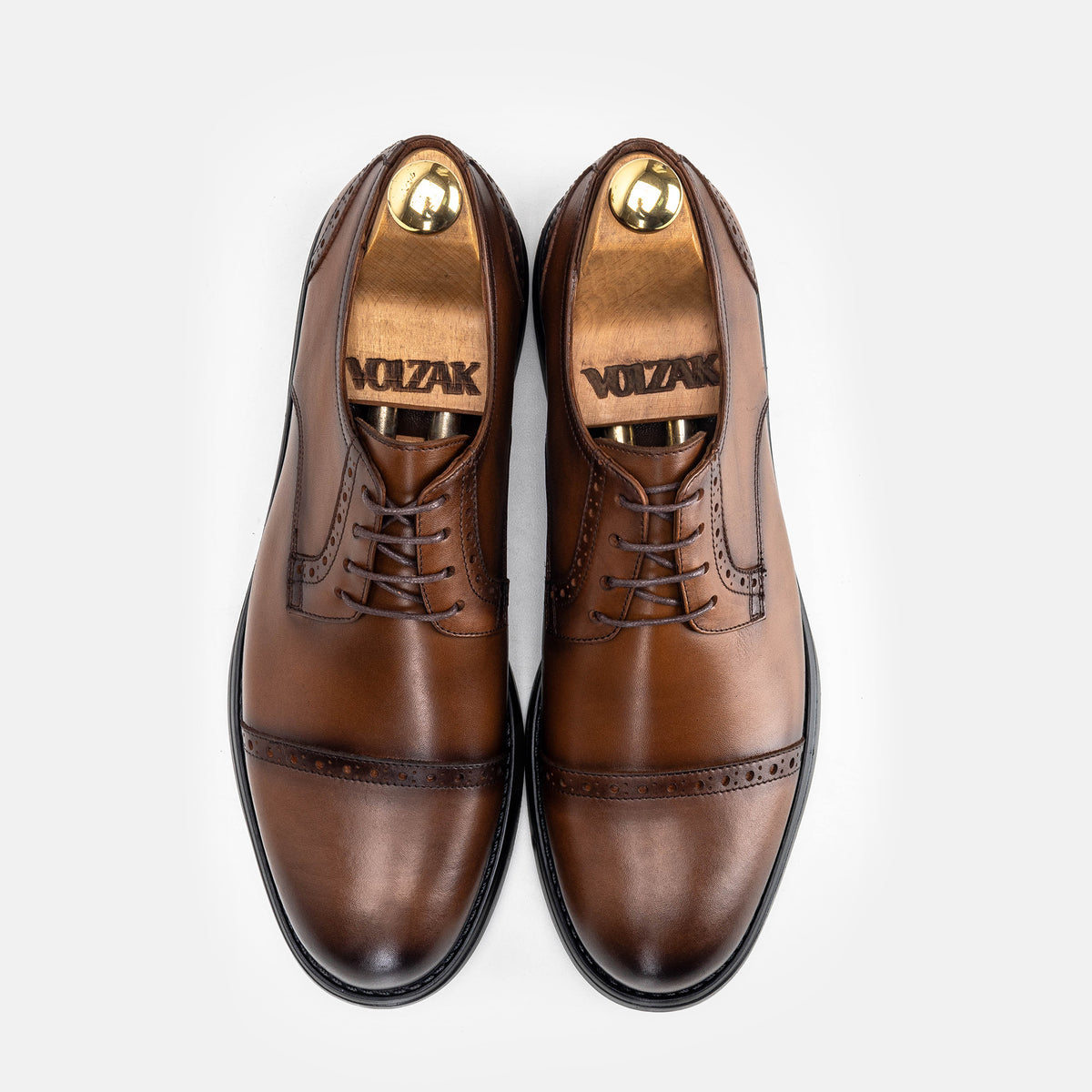 Volzak 5320 chaussure en cuir Marron Vintage