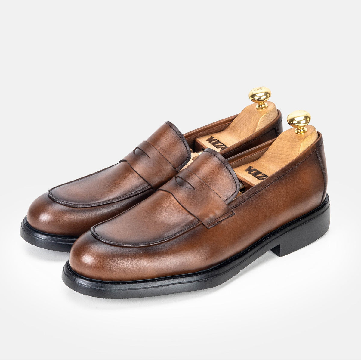Volzak 5321 chaussure en cuir Marron Vintage
