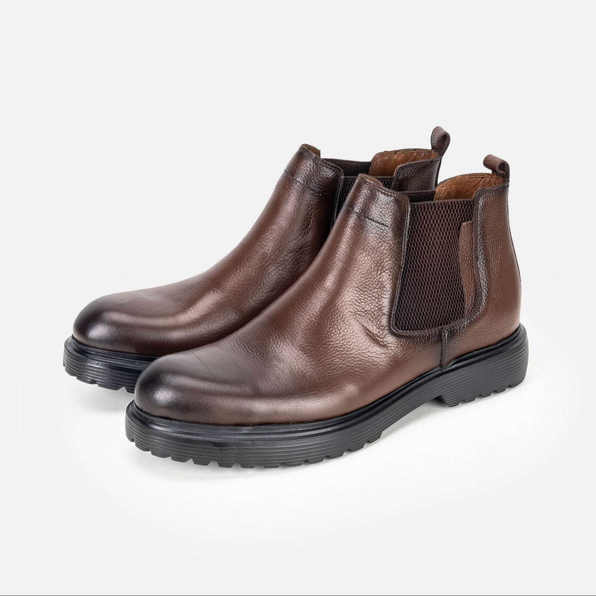 Volzak 5315 Grained Brown Leather Ankle Boot