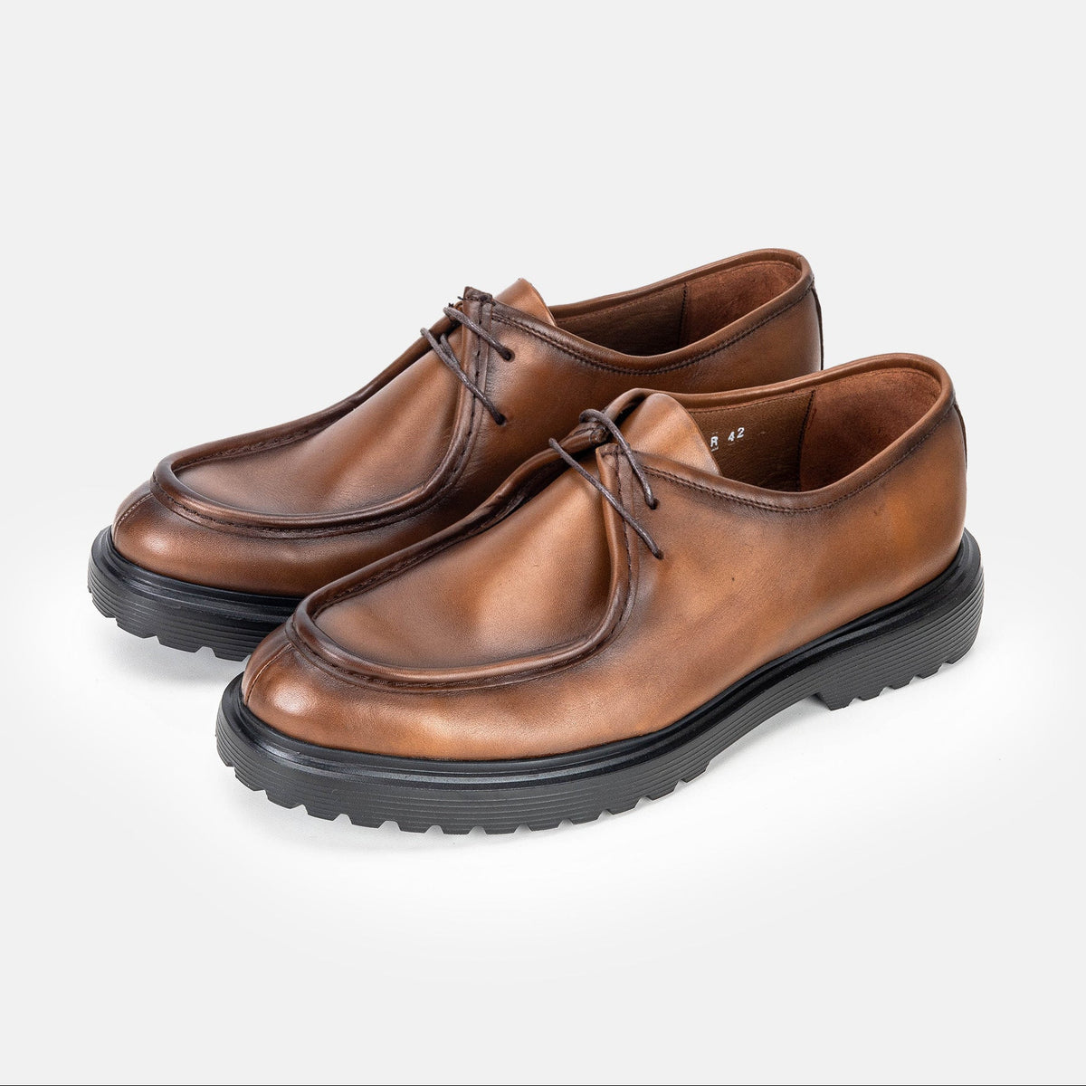Volzak 5322 chaussure en cuir Marron Vintage