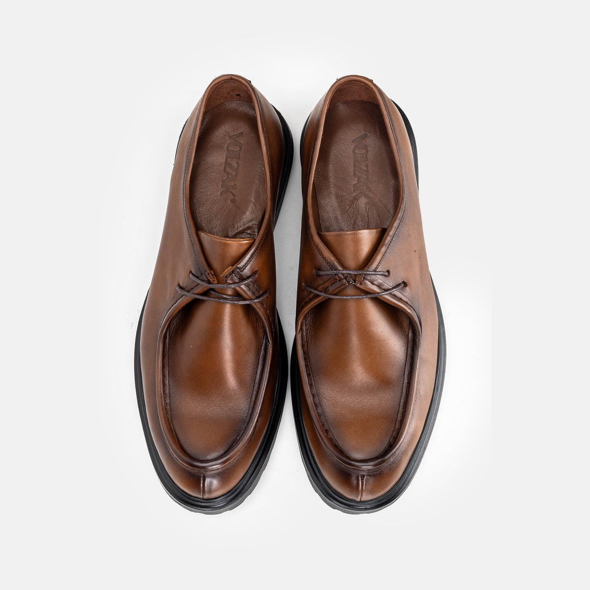 Volzak 5322 chaussure en cuir Marron Vintage