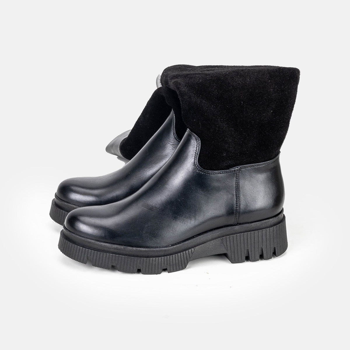 Volzak 0666 Botte genouillère en daim Noir