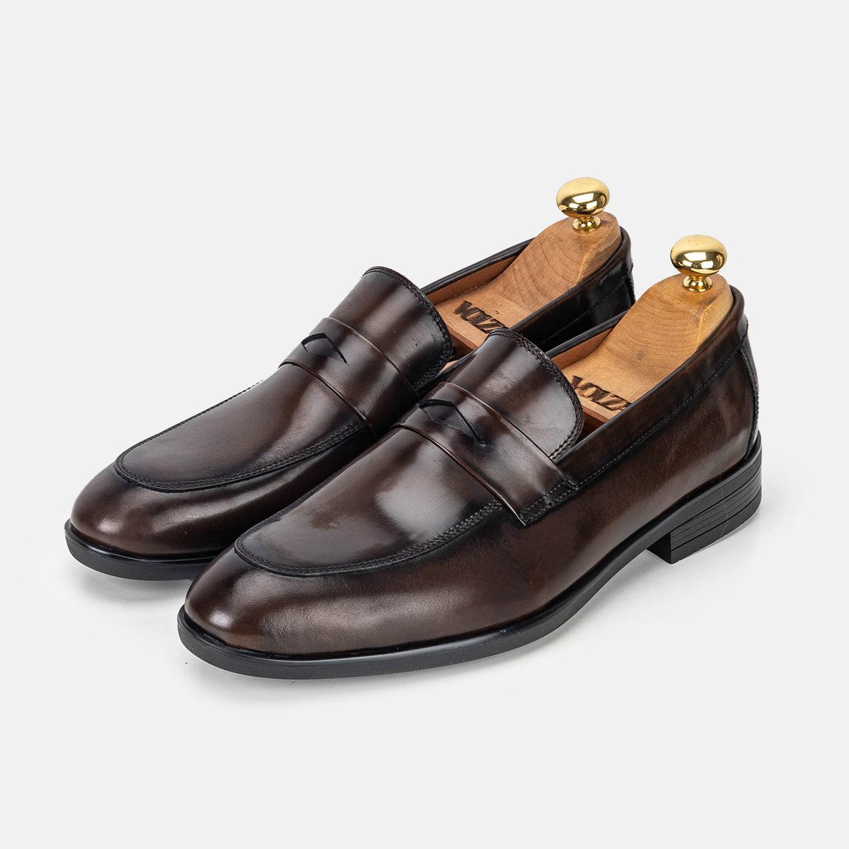 Volzak 5328 chaussure en cuir Démasquable Marron vintage