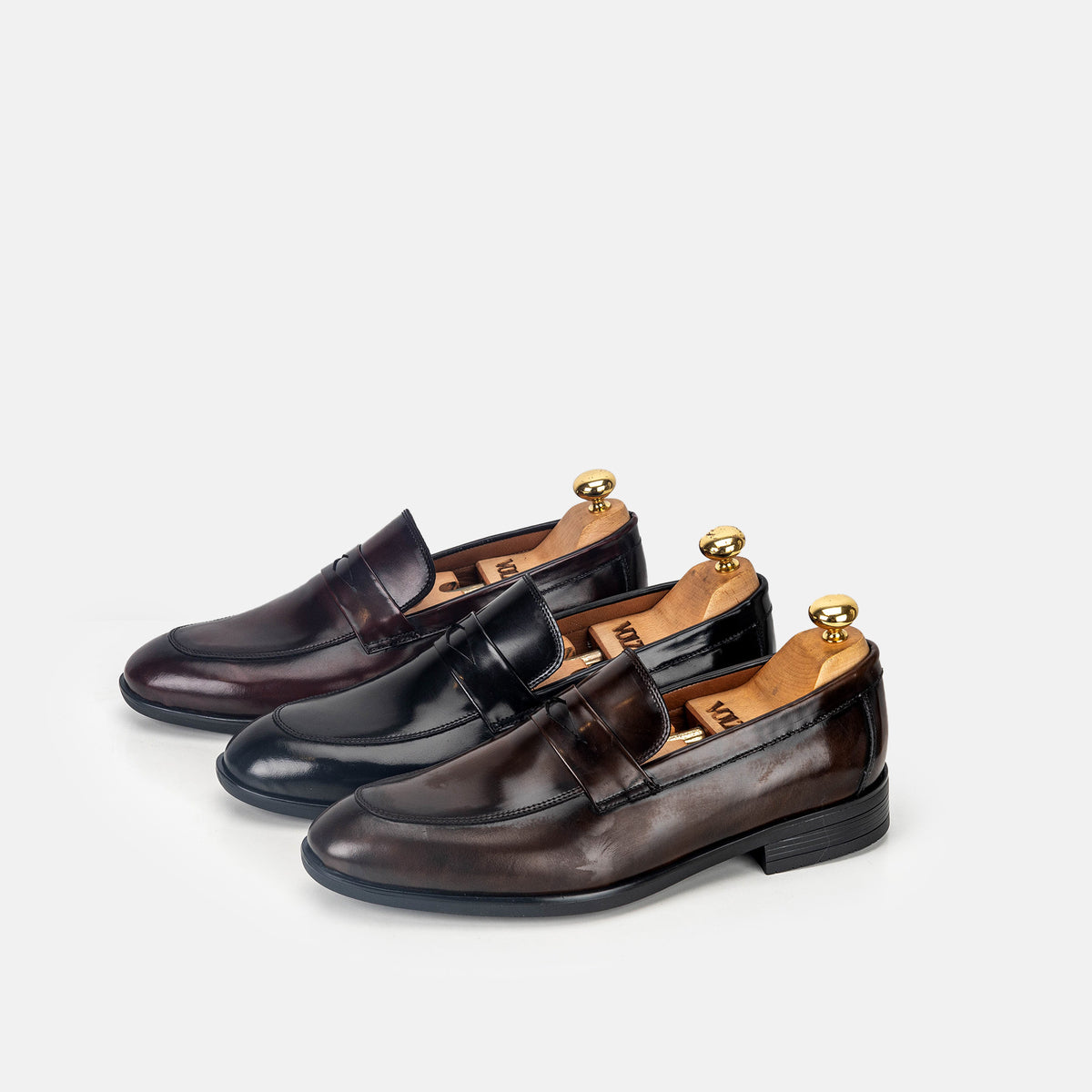 Volzak 5328 chaussure en cuir Démasquable Marron vintage