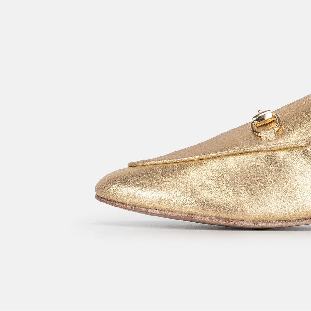 Volzak 3060 Gold Leather Mule